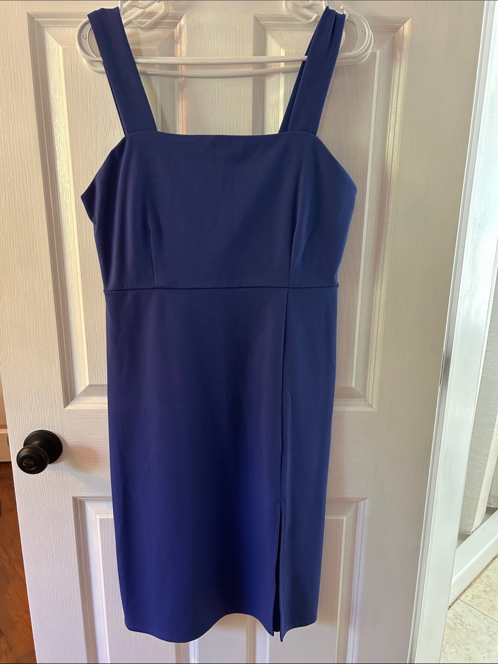 Lavender/lilac Square-Neck Dress